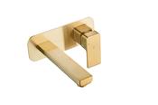 TB+ Quadrado Square Wall Mounted Basin Mixer Brushed Brass image