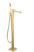 TB+ Quadrado Square Freestanding Bath Tap with Shower Mixer Brushed Brass image