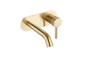 TB+ Redondo Round Wall Mounted Basin Mixer Brushed Brass image