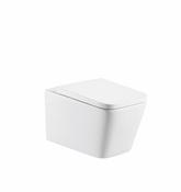 Milan Rimless Wall Hung Square Pan, Seat &amp; Wall Fixings image