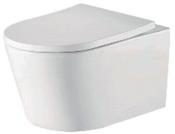 Ferrara Plus Wall Hung Rimless BTW D Shape Pan Seat &amp; Fittings image