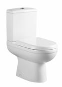 Plumb Essentials D Shape Rimless CC Pan &amp; Cistern in one Box with Soft Close PP Seat image