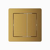 Square 78mm Button for 6201 - Brushed Brass