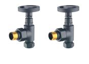 Maesteg Industrial Angled Rad Valves - Anthracite image