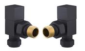Cubic Angled Rad Valve - Black image