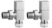 Cubic Angled Rad Valve - Chrome image