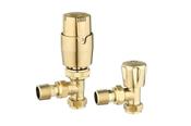 Angle TRV Rad Valves - Brushed Brass image