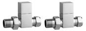 Cubic Straight Rad Valve - Chrome image