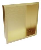 Inset Shower Niche Brushed Brass 300 x 300mm image