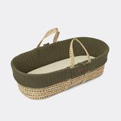 Organic Cable Knit Moses Basket &amp; Mattress image