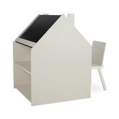Play House Storage Desk with Easel and Chair - Pebble