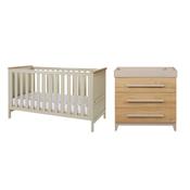 Misha Cot Bed &amp; Hallee Chest Changer 2 Piece Room Set