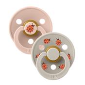 STUDIO Colour Latex Soother 2pk Ladybug - Blush/Sand
