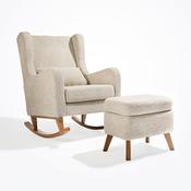 Harper Wingback Rocking Chair &amp; Footstool
