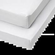 Cot Bed Sheets 2pk Fitted - White image