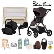 Reef 2 Special Edition, Silver Cross Glide 360 Car Seat &amp; Base Newborn Bundle