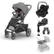 Cruz V3 &amp; Infant Cover, Maxi Cosi Pebble Slide &amp; Familyfix Slide Pro Base Travel System Bundle