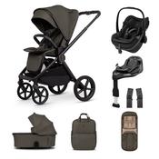 Upline 3 2in1 Essential Bundle, Maxi-Cosi Pebble Slide Pro &amp; Familyfix Slide Pro Base Travel System Bundle