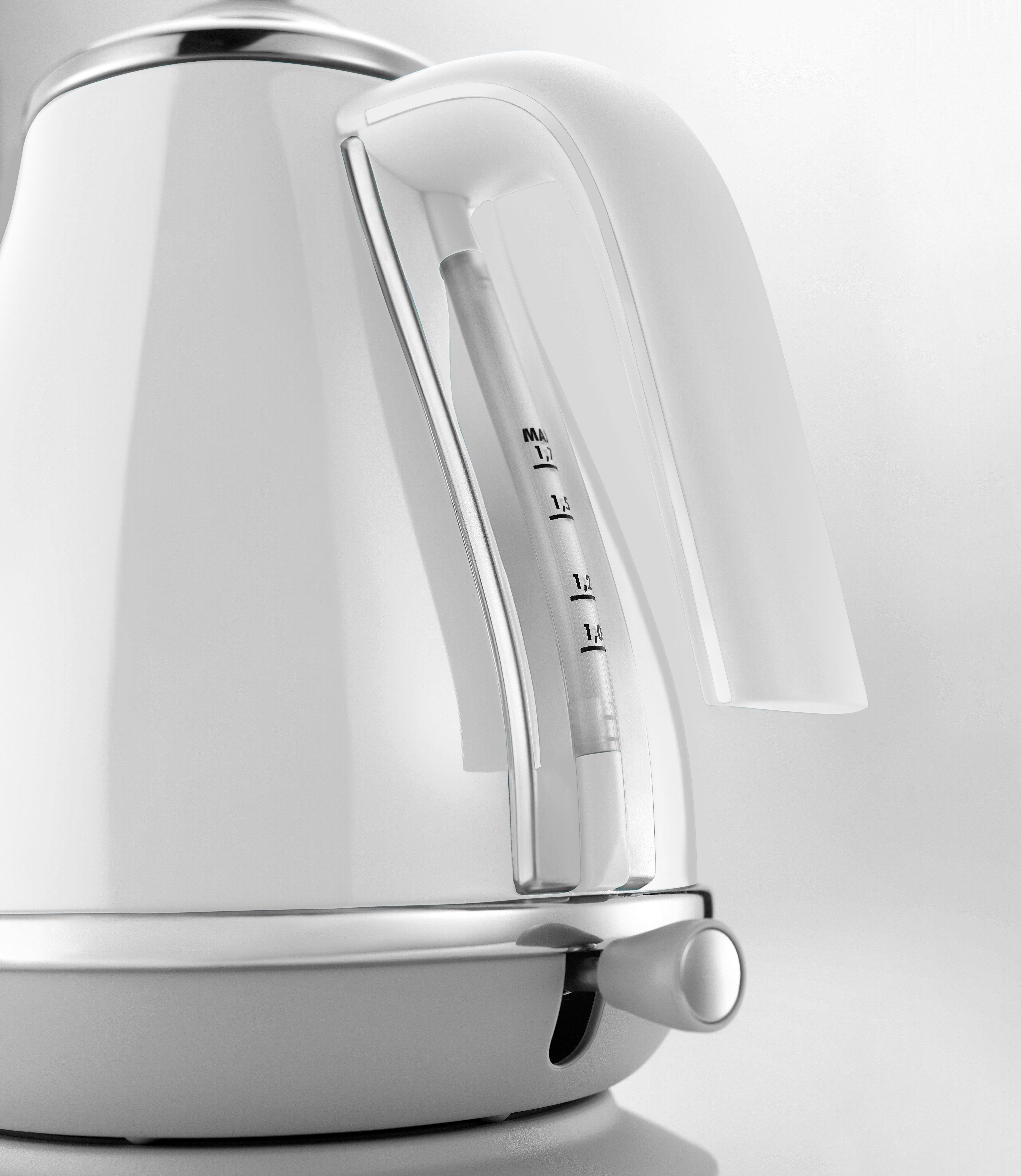 Delonghi Icona Capitals Kettle White 1.7 Litres 3kW Stainless steel