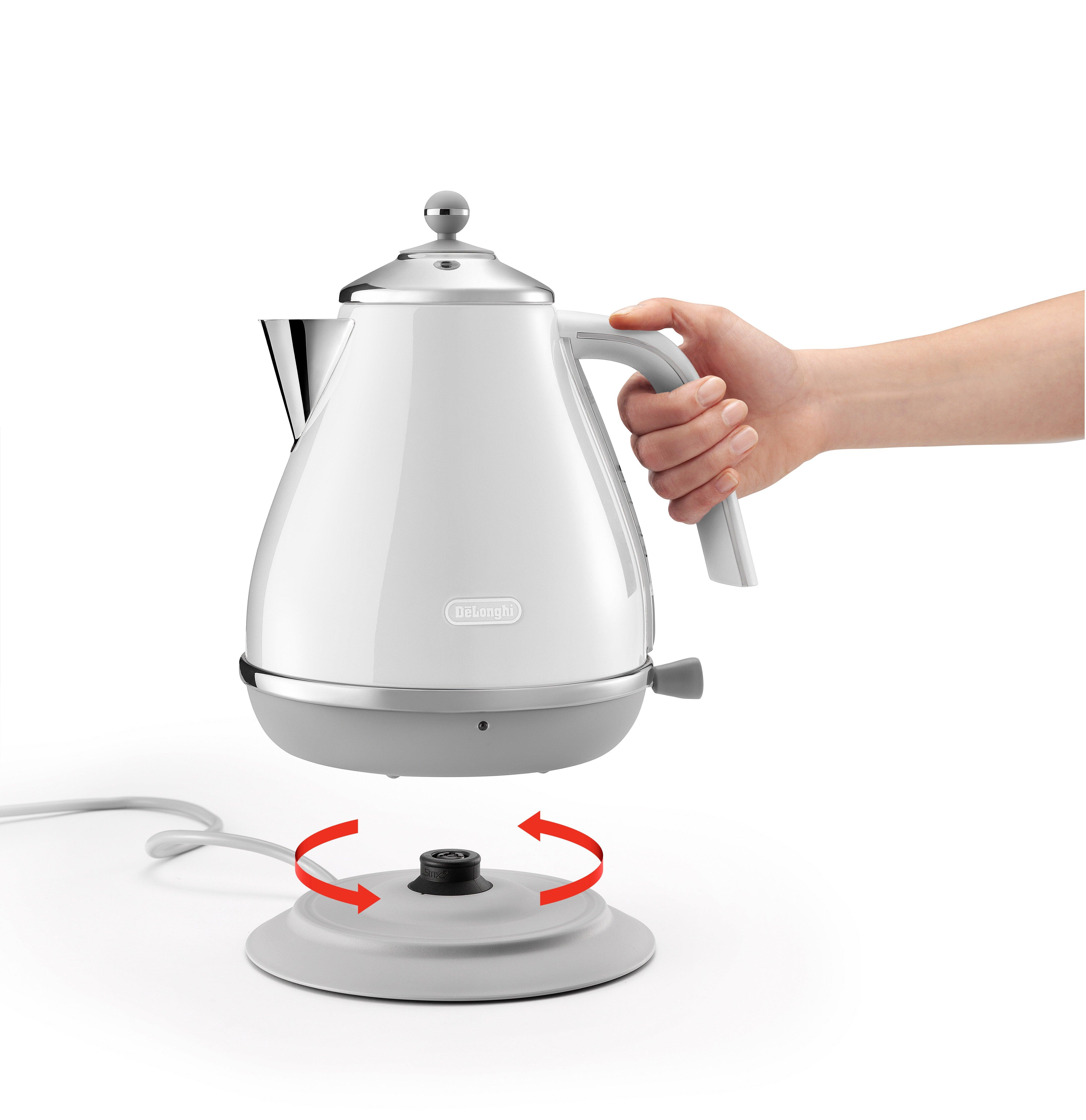 Delonghi Icona Capitals Kettle White 1.7 Litres 3kW Stainless steel