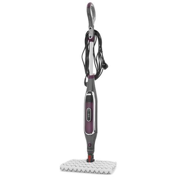 Shark Klik n' Flip Steam Mop S6003, Steam Blast, Dirt Grip Pads, Bordeaux/Steel Grey