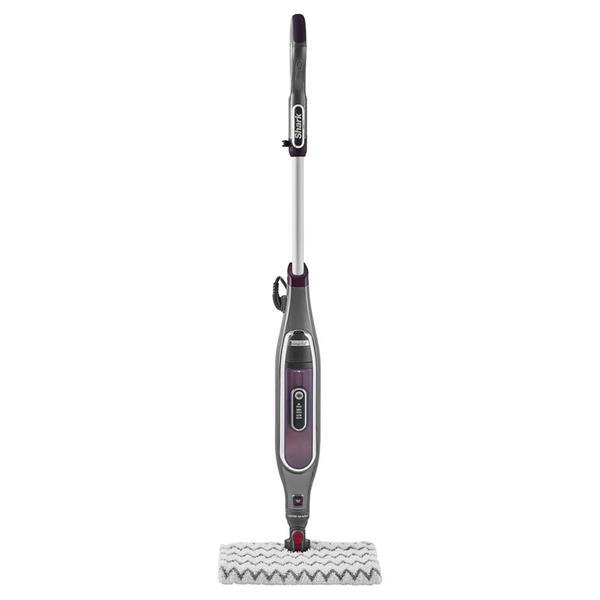 Shark Klik n' Flip Steam Mop S6003, Steam Blast, Dirt Grip Pads, Bordeaux/Steel Grey