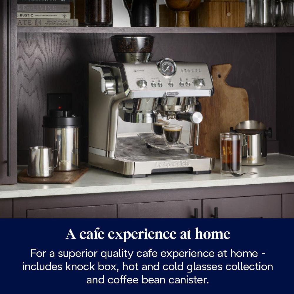 Delonghi La Specialista Opera Bean to Cup Coffee Machine with HomeCafe Kit - Stainless Steel, Espresso, Grinder, Steam Wand