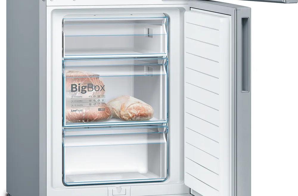 Bosch Serie 4 Freestanding Fridge Freezer Stainless steel