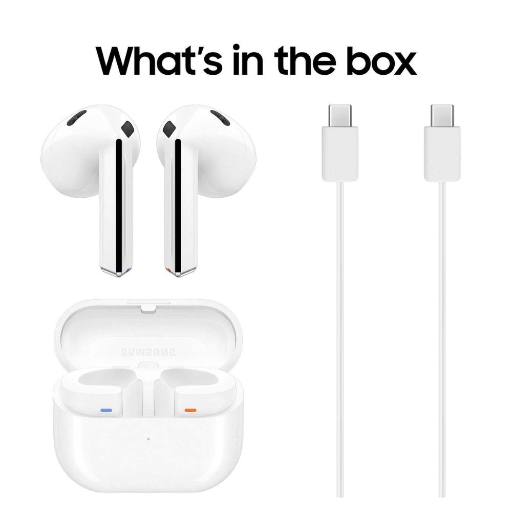 Samsung Galaxy Buds3 In-Ear Wireless Earbuds - White, Noise Cancelling, Yes