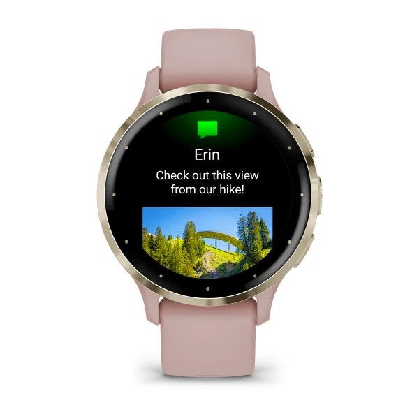 Garmin Venu 3S Smartwatch Soft Gold Rose AMOLED Display Heart Rate GPS Music Control Up to 10 days Battery Life