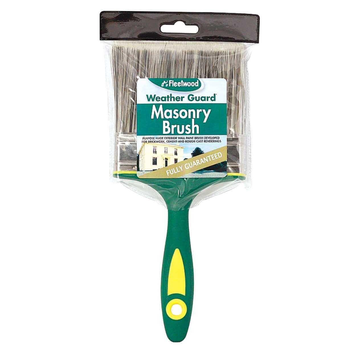 Fleetwood Masonry Brush 5" Synthetic bristles, Plastic beavertail handle, Exterior use