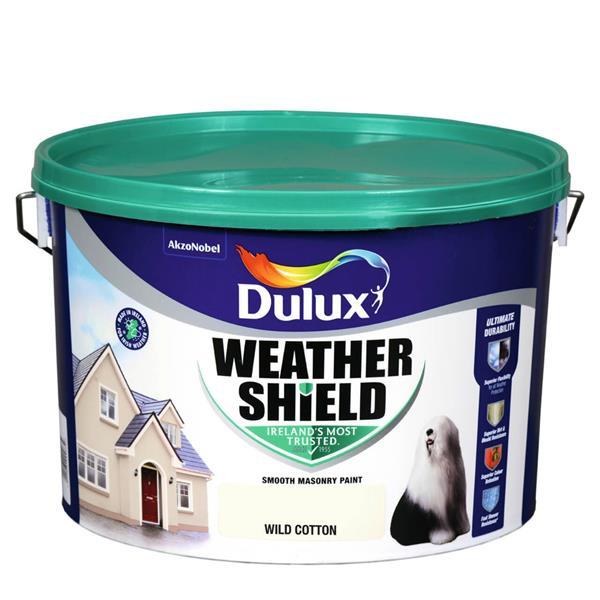Dulux Weather Shield Wild Cotton Smooth Masonry Paint 10Ltr