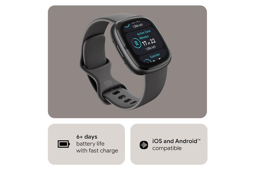 Fitbit Sense 2 Smartwatch Shadow Grey & Graphite | Stress, Sleep & GPS Tracking | Health & Fitness