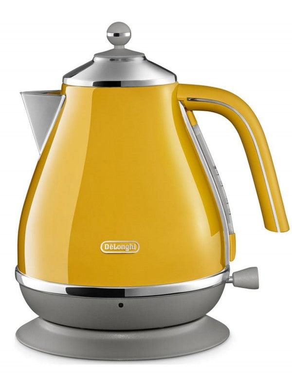 De'Longhi Icona Capitals Kettle Yellow 1.7 Litres 360-degree base Stainless steel