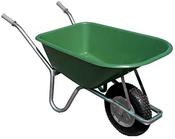 100LTR Green PVC Garden Wheelbarrow Assembled