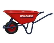 100L Red Homevalue PVC Garden Wheelbarrow Assembled image