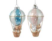 Baby’s First Christmas Balloon – Glass (Blue/Pink Mix, Gift Box) image