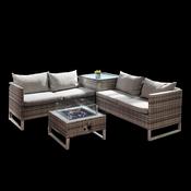 Palermo Corner Sofa Set with Storage and Fire Pit | 18491 image