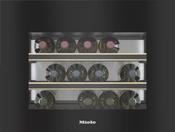 Miele KWT 7112 iG 45cm Wine Cooler 3 Bottle Racks, Obsidian Black Glass image