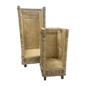 Kubu Trolley Log Basket Large: (H)95 x (W)40 x (D)40cm image