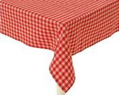 Red &amp; White Check Tablecloth 240 x 140cm image