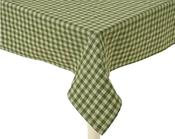 Rosemary Green &amp; Cream Check Tablecloth 240 x 140cm image