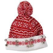 Fairisle Luxury Jingle Beanie-Festive Christmas Hat with Bells image