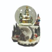 12cm Musical Village SnowSpheres-Illuminated Christmas Snow Globe image