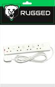 4 Way 2m Extension Switched Socket Lead Rugged