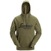 Snickers 2894 Logo Hoodie Olive Green