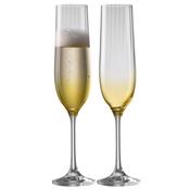 Galway Crystal Erne Flute Set of 2 in Amber image