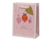 Pink Christmas Ornament Gift Bag 12x6.5x16cm image