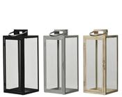 Lantern iron rectangle  assorted, L.18.5cm x W.18.5cm x H.48cm image