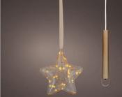 Micro LED Glass Star Decoration – 20cm image